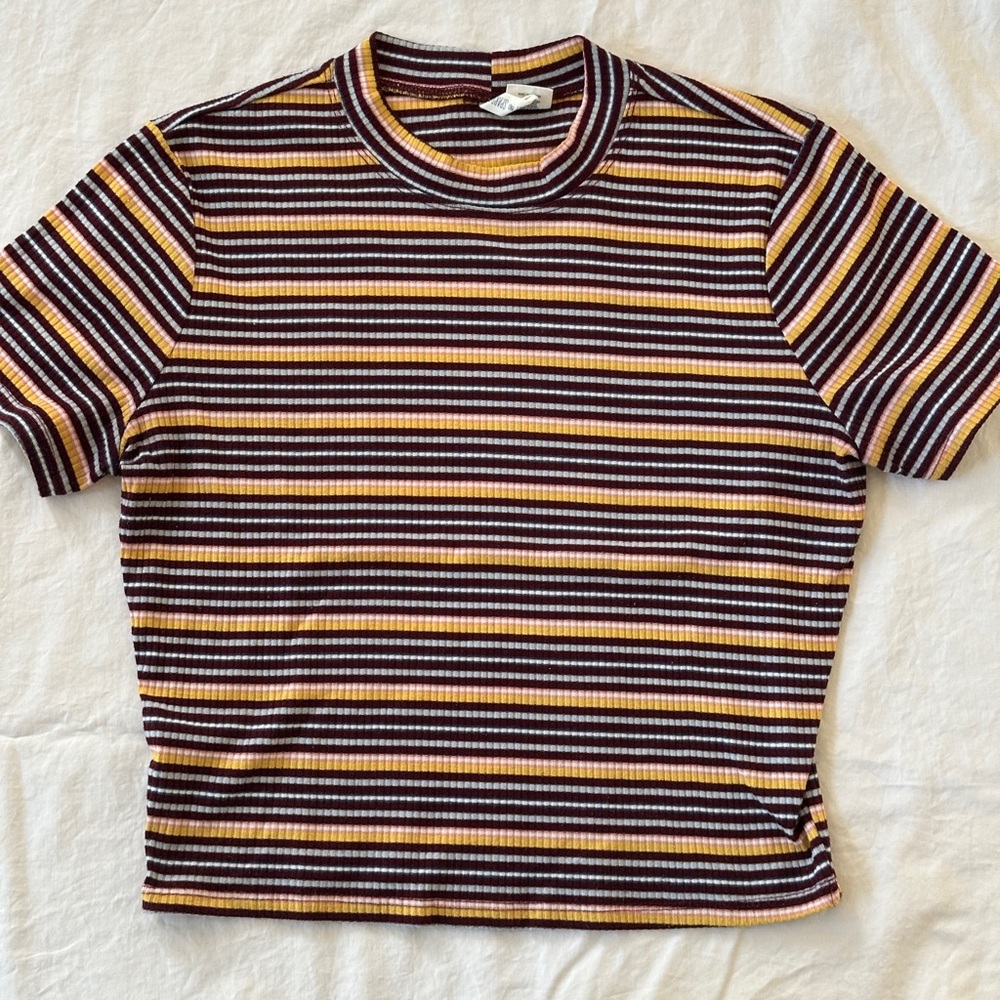 Striped Ribbed Women's Crop Top